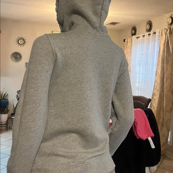 Adidas Women's Gray Sweatshirt with White Logo - Picture 4 of 4